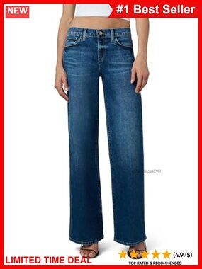 Low Rise Wide Leg Stretch Denim Jeans 32 Inseam